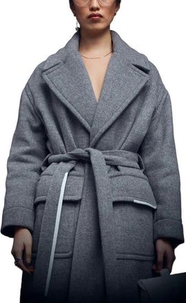 Caalo Sustainable Wool Down Coat in Gray at Nordstrom, Size Small