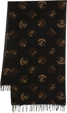 Uma Wang distressed-detail scarf - unisex - Virgin Wool - One Size - Black
