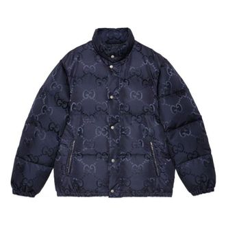 Gucci Jumbo GG Canvas Down Jacket Blue 694161-Z8A53-4348