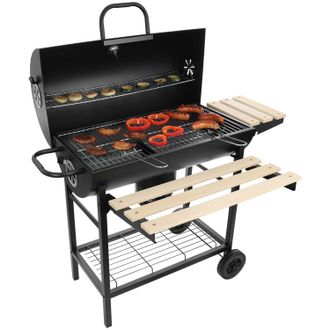 OEM Gran Parrilla De Carb&oacute;n Para Jard&iacute;n, Con Ruedas, Estantes Y Fogata, Con Cerradura