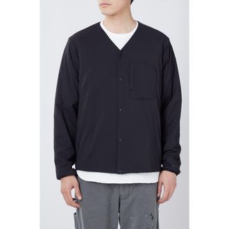 Snow Peak Flexible Insulated Water Repellent Cardigan Jacket in Black at Nordstrom, Size X-Large