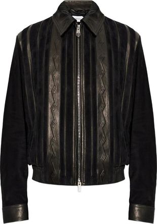 Versace Greca-embossed Panelled Jacket