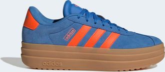 adidas Plateausneaker ADIDAS SPORTSWEAR VL COURT BOLD, Damen, Gr. 38,5, bunt (ray blau, impact orange, gum 3), Leder, Synthetik, Schuhe Plateausneaker, inspi