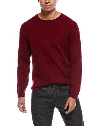 Brodie Twist Cable Wool & Cashmere-Blend Crewneck Sweater