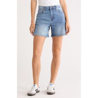 Vigoss High Waist Side Slit Denim Shorts in Medium Wash at Nordstrom Rack, Size 25