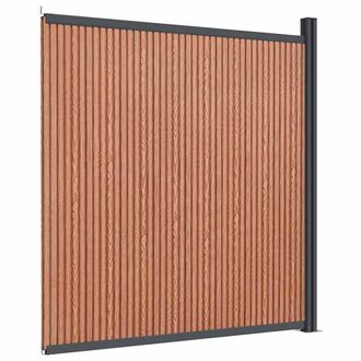 Berkfield Home Fence Panel WPC Brown 173x186 cm