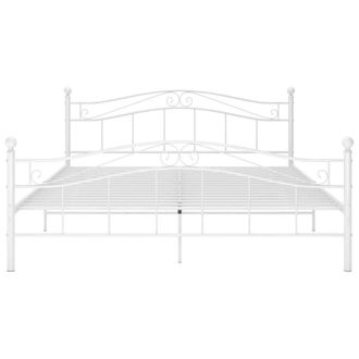 Berkfield Home Comfortable Bed Frame White Metal 180x200 cm Super King
