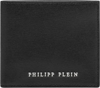Philipp Plein French Wallet - Heren - Portefeuilles - Zwart - ONE Size - Leer - Accessoires