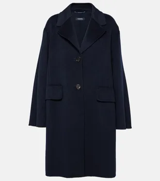コート Max Mara Dark blue wool blend Laveno coat Max Mara DARK BLUE WOOL BLEND LAVENO COAT - Coats - BeyondStyle