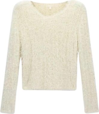 Guess Ronde hals gebreid - Dames - Ronde hals truien - Wit - S - Polyester - Truien & Vesten