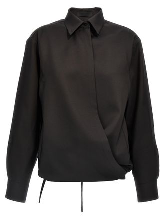 Valentino Garavani Black Wool Womens Blouse