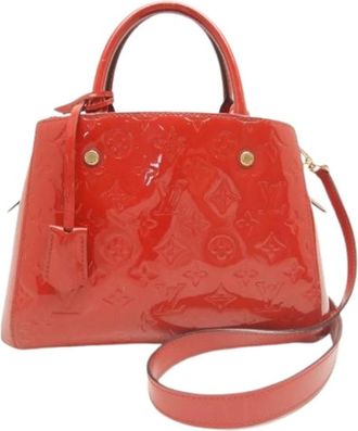 Louis Vuitton Tweedehands leren Louis Vuitton tassen - Dames - Vintage Handtas - Rood - ONE Size - Vintage