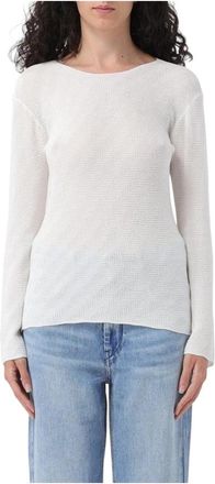 Emporio Armani Maglia - Dames - Ronde hals truien - Wit - L - Truien & Vesten