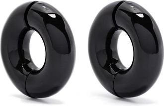 UNCOMMON MATTERS Stratus grote oorringen - Zwart