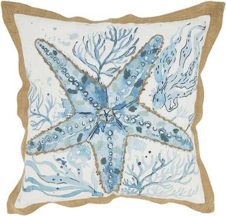 Saro Lifestyle Outdoor Starfish Pillow