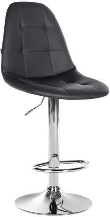 Clp Clp - Taburete De Bar Elmore En Polipiel Negro Metal Cromado