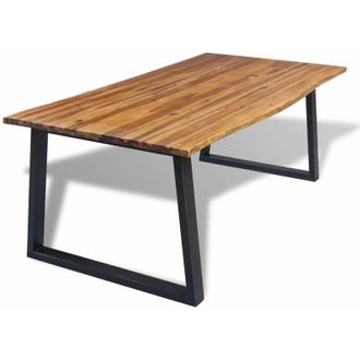 vidaXL Tavolo da Pranzo Legno Massello Acacia 200x90 cm vidaXL