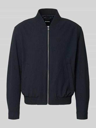 HUGO BOSS Regular Fit Blouson mit Baseball-Kragen Modell H-COMBO in Marine, Gr&ouml;&szlig;e 48