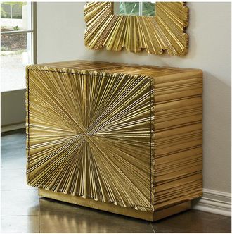 Global Views Linen Fold Two-Drawer Chest