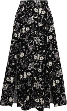 Hell Bunny Star Sign Skirt Black