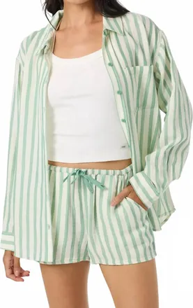O'Neill Brenda Stripe Beach Shorts In Green