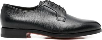 Santoni Derby Schoenen - Heren - Nette schoenen - Blauw - 43 1/2 EU - Leer - Schoenen