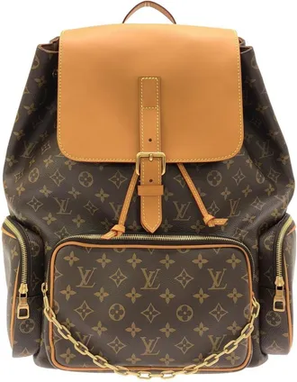 Louis Vuitton Marron Coated Canvas Backpack (Pre-Owned)