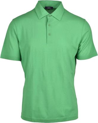 Herno Green Cotton Classic Polo Shirt