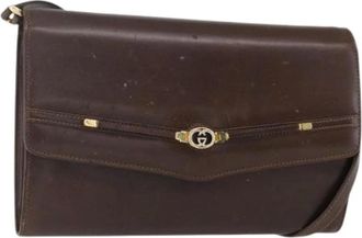 Gucci Pre-owned Shoulder Bags, female, Brown, Size: ONE SIZE Pre-owned Vintage Shoulder Bag