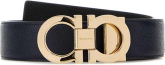 Ferragamo Blue Reversible Gancini Buckle Belt