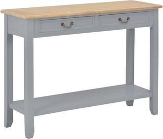 vidaXL Tavolo Consolle Grigio 110x35x80 cm in Legno - Vidaxl