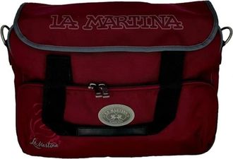 La Martina Tassen, Dames, Rood, ONE Size, Polyester, Bordeaux Aktetas Tas Schouderband