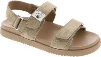 Steve Madden Mona Strappy Womens Beige Leather Comfort Sandal ZOGG3371