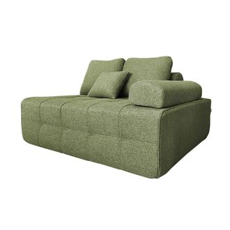 Oviala Sill&oacute;n izquierdo para sof&aacute; modular de tela verdes l 140 cm