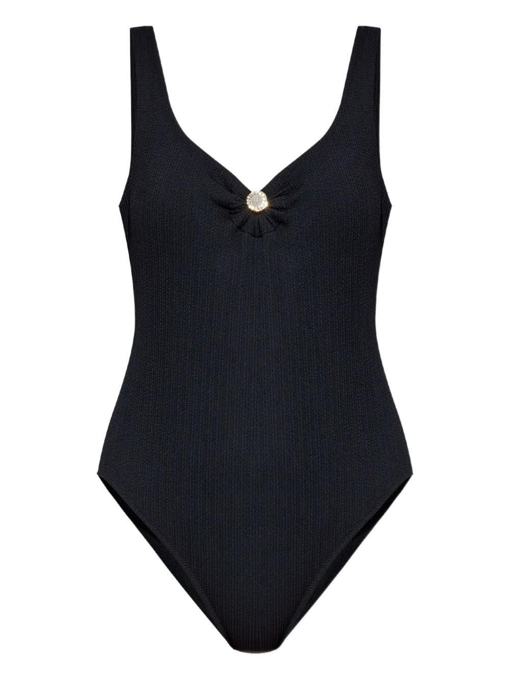 ワンピース水着 EMPORIO ARMANI Woman Swimsuit Black EW000588AF12205 FC038 Emporio Armani Women's Standard Logo Lover Swimsuit, Black