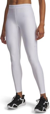 Under Armour HeatGear Leggings in White //Halo Gray at Nordstrom, Size Xx-Large