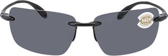 Costa Gulf Shore Gray Polarized Polycarbonate Unisex Sunglasses GSH 11 OGP 66