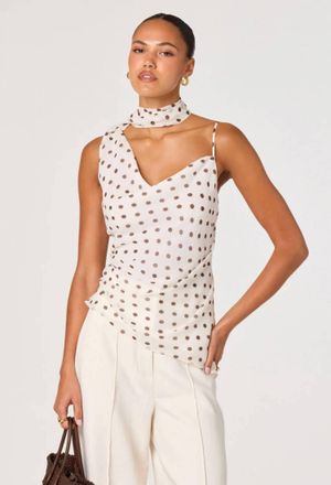 Astr Adrie Asymmetrical Top In Soft Ivory Hue