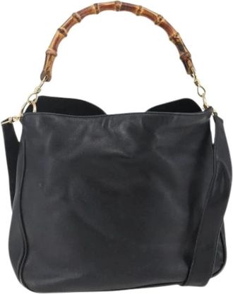 Gucci Pre-owned Vintage Handtas - Dames - Vintage Handtas - Zwart - ONE Size - Leer - Vintage