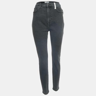 Current Elliott t Grey Denim The Ultra High Waist Skinny Jeans L Waist 32