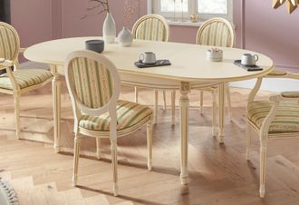 HOME AFFAIRE Esstisch »LUIGI« Breite 166-216 cm, natur weiss