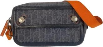 Dior Pre-owned Cross Body Bags, female, Black, Size: ONE SIZE Pre-owned Trotter Flight Line Canvas Shoulder Bag