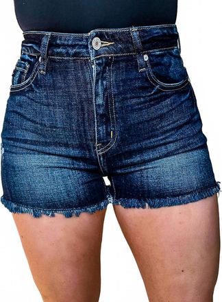 Kancan Dacey Denim Shorts In Dark Wash