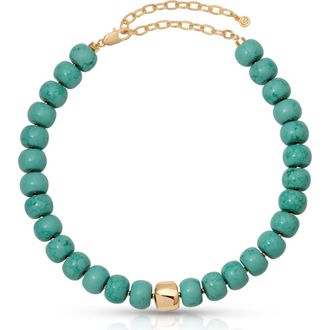 Ettika Semiprecious Stone Statement Necklace in Turquoise at Nordstrom