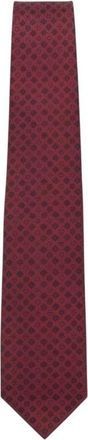 Ferragamo Red Geometric Pattern Tie