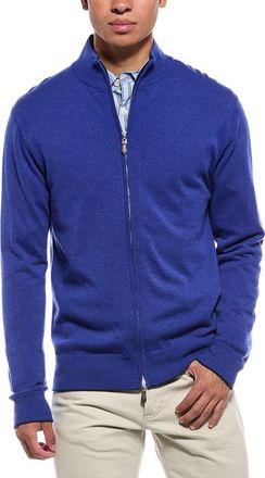 N.Peal N. PEAL Knightsbridge Full Zip 100% Cashmere Mock Neck Sweater