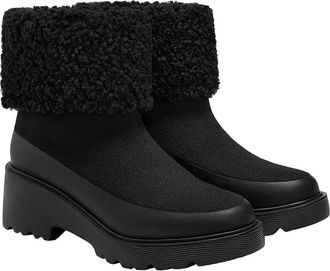 Vivaia Faux Fur Platform Chunky Wedge Boots in Black at Nordstrom, Size 9.5