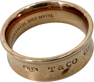Tiffany & Co. Pink Gold Metal Band Ring (Pre-Owned)