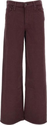 Mother Rerun Zip Sneak Wide Jeans - Dames - Loose Fit Jeans - Rood - W24 - Katoen - Jeans