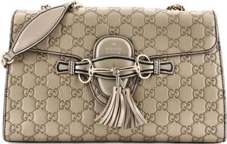 Gucci Emily Chain Flap Bag Guccissima Leather Medium shoulder bag - Goud